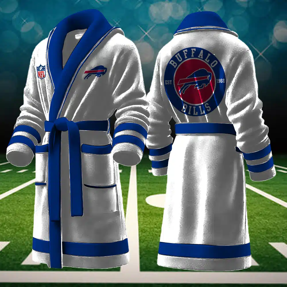 buffalo bills nfl personalized fleece bathrobe ghdse