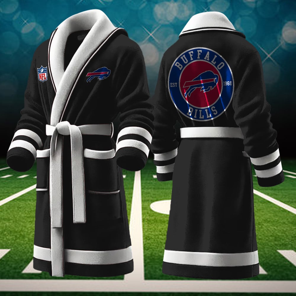 buffalo bills nfl personalized fleece bathrobe ok2yi