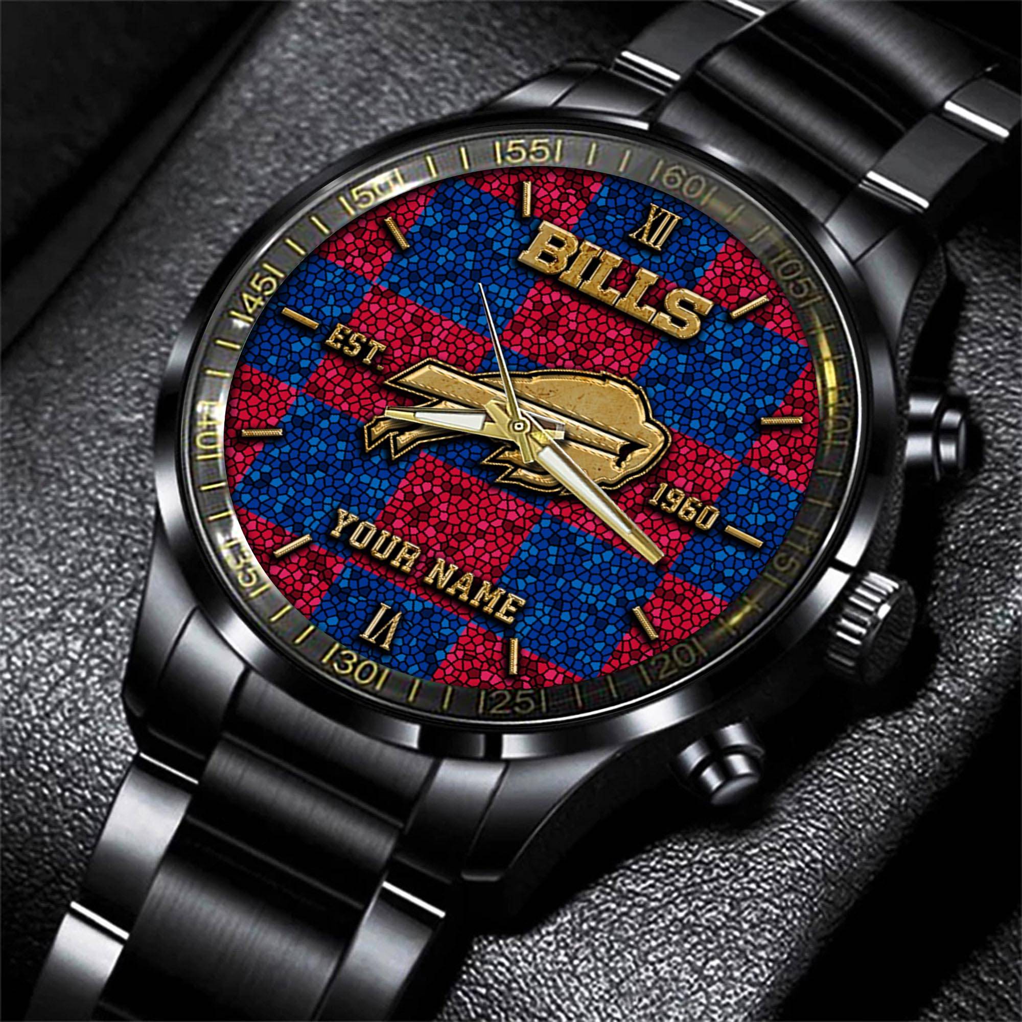 buffalo bills nfl personalized sport black watch gifts for fans zzqh3