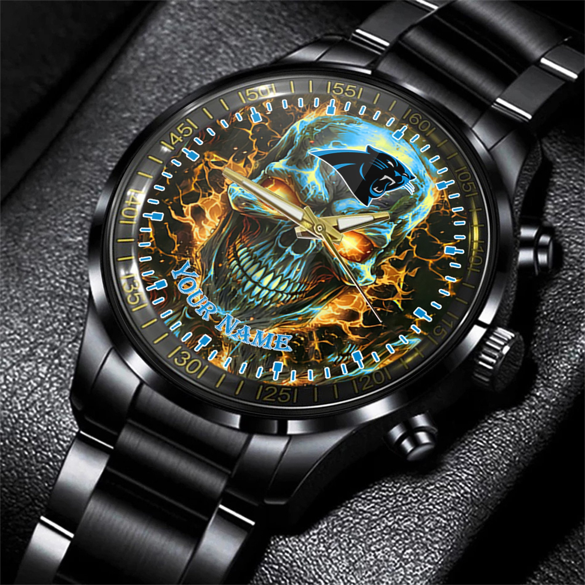 carolina panthers nfl men hand watch personalized gift for fans 3bbva