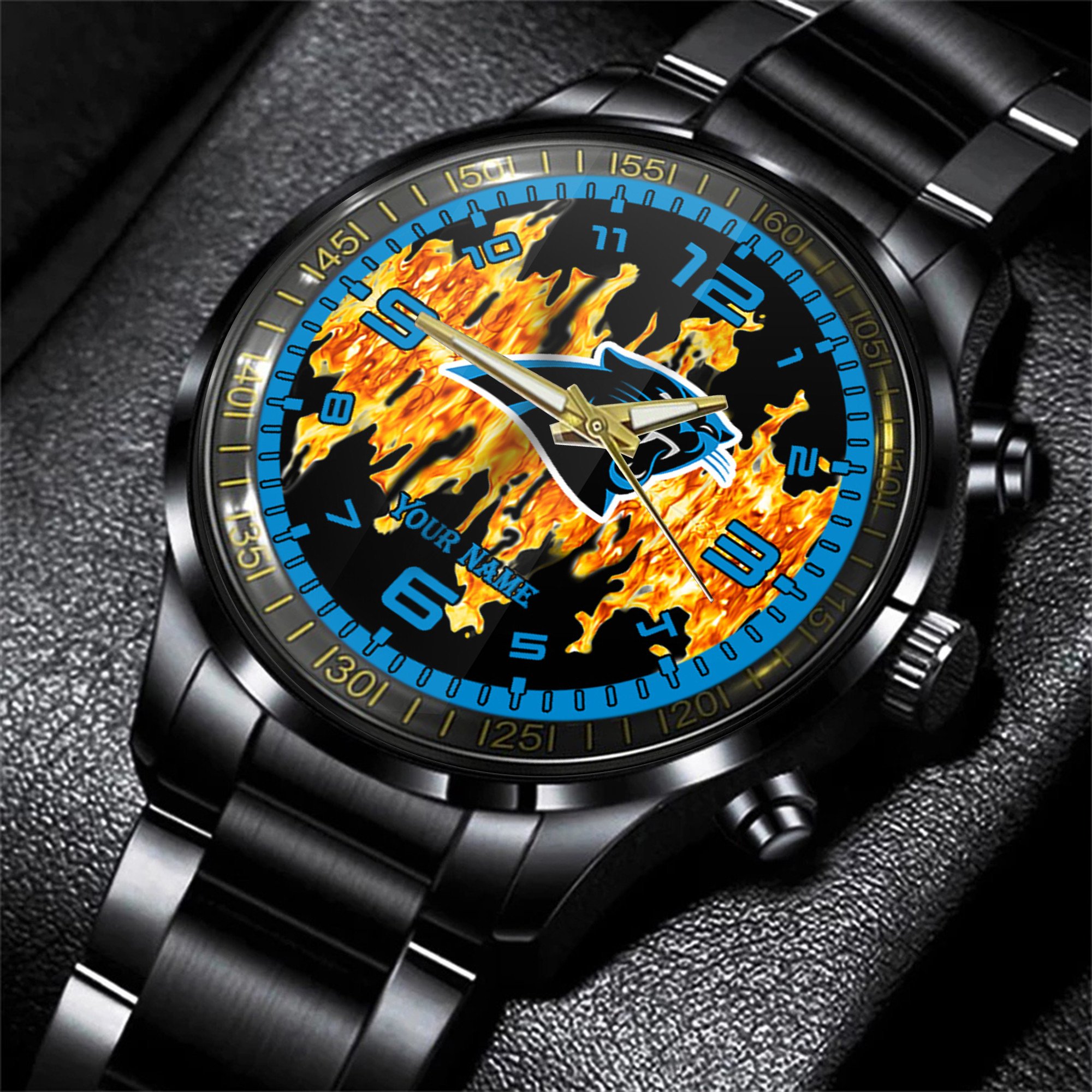 carolina panthers nfl personalized 3d men hand watch gift for fans for father 0hvnz