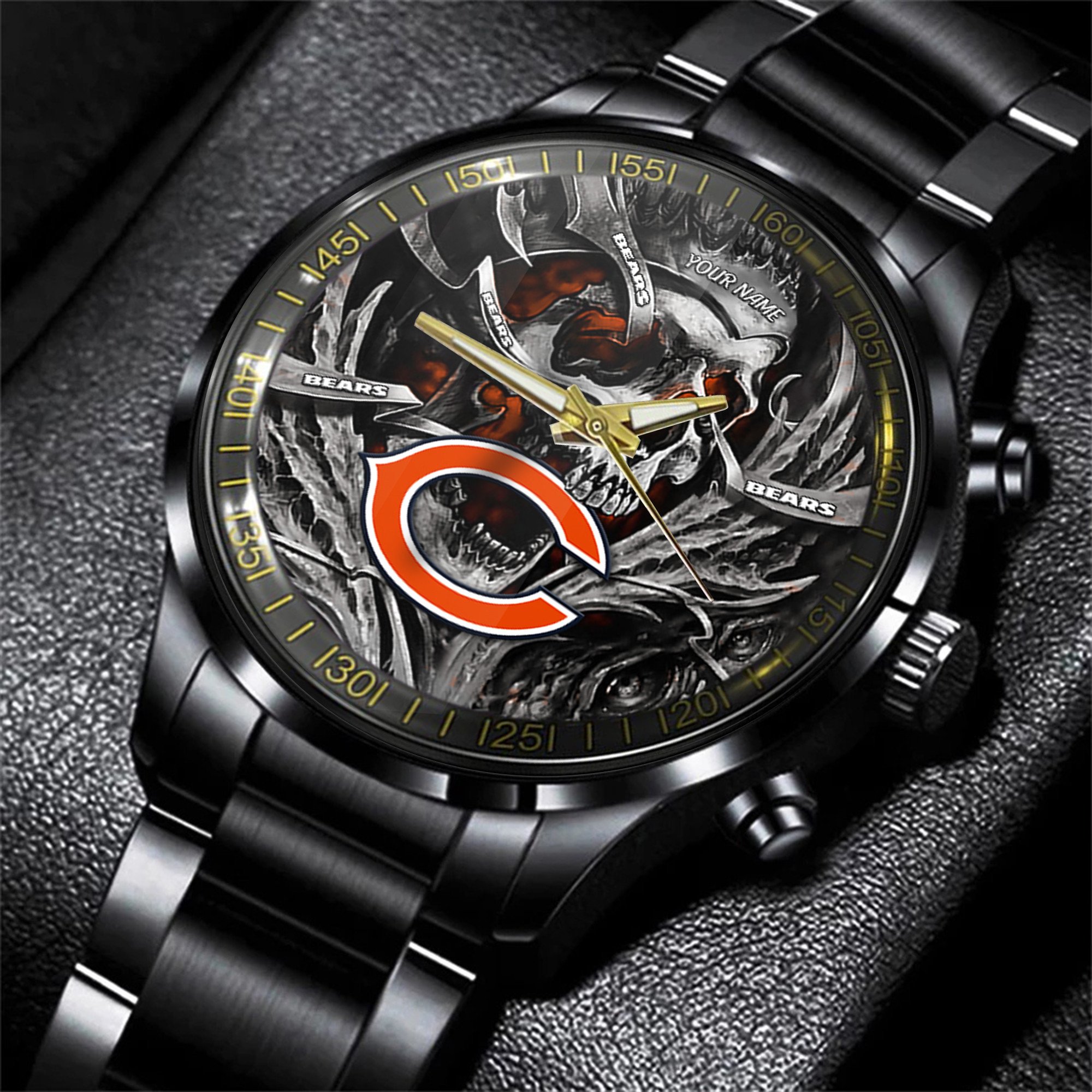 chicago bears nfl men hand watch personalized gift for fans cuzab