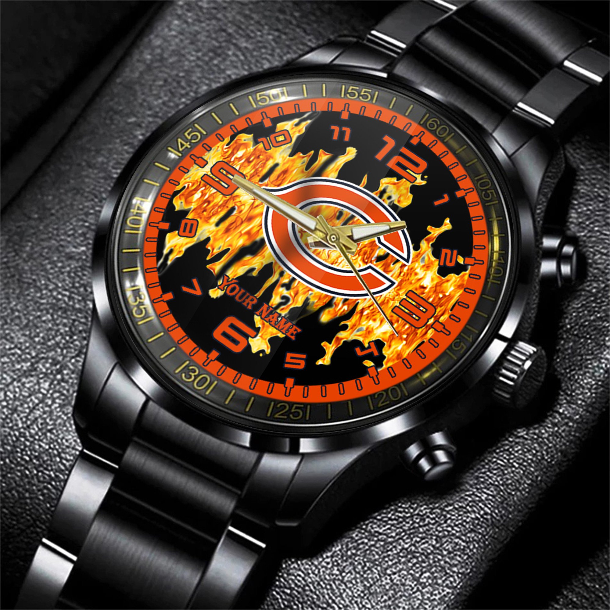 chicago bears nfl personalized 3d men hand watch gift for fans for father 0blp2