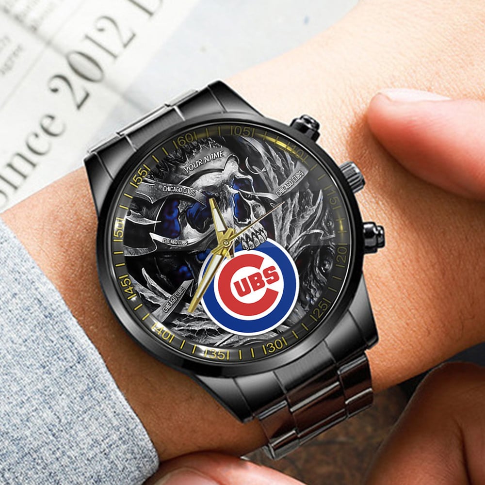 chicago cubs mlb personalized fashion 3d men hand watch gift for fans for father izsvh