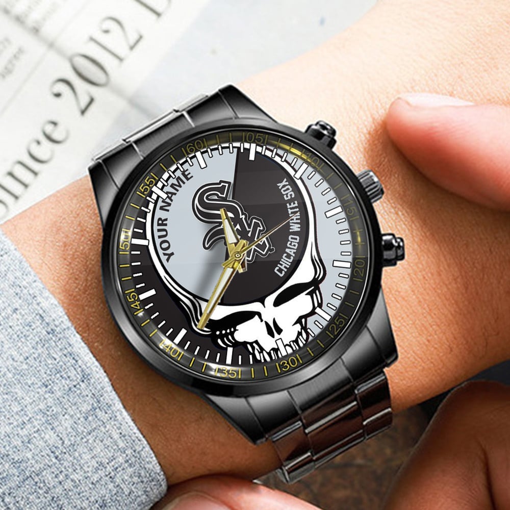 chicago white sox mlb personalized fashion 3d men hand watch gift for fans for father rz6gh