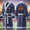 cincinnati bengals nfl personalized fleece bathrobe d0ajv