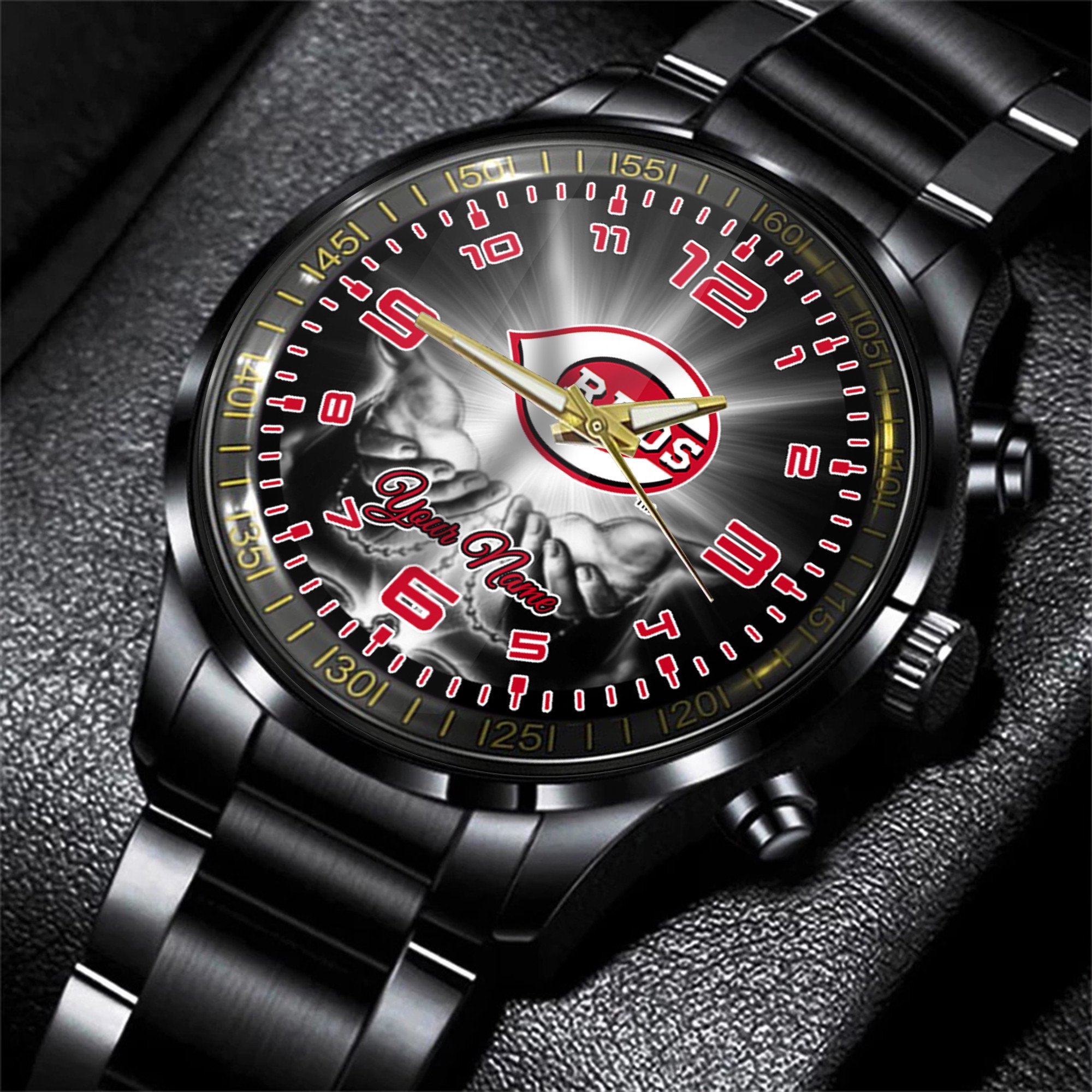 cincinnati reds mlb personalized fashion 3d men hand watch gift for fans for father shfb5