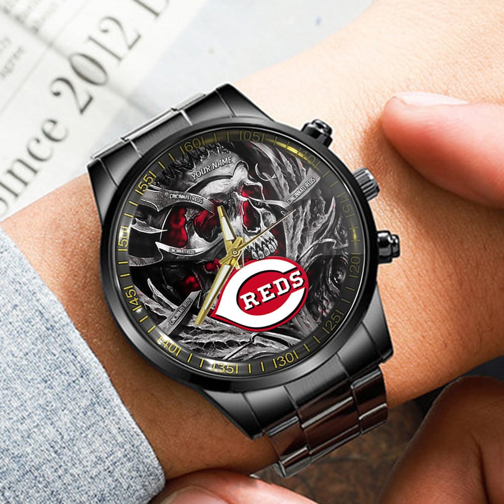 cincinnati reds mlb personalized fashion 3d men hand watch gift for fans for father zf94y