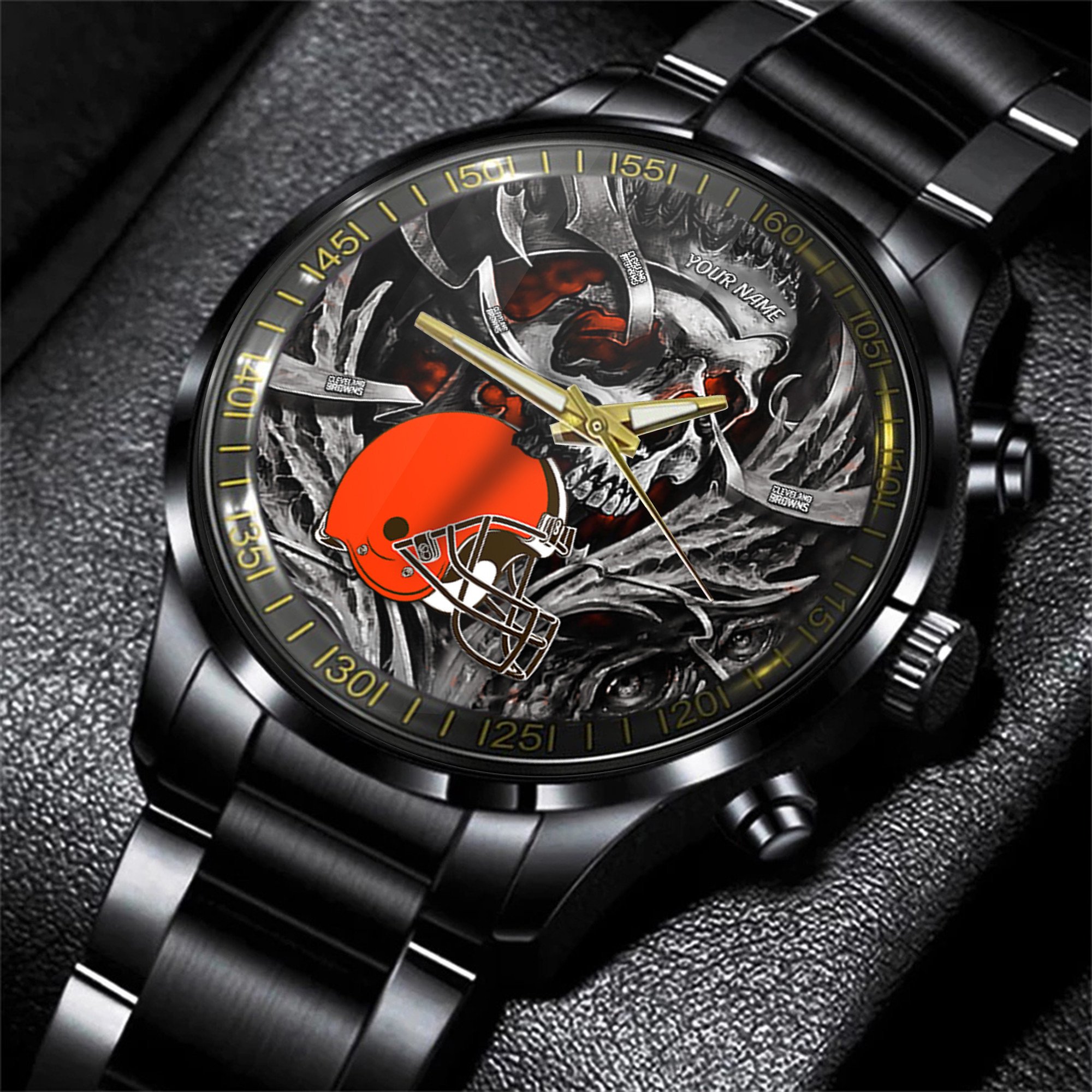 cleveland browns nfl men hand watch personalized gift for fans calzm