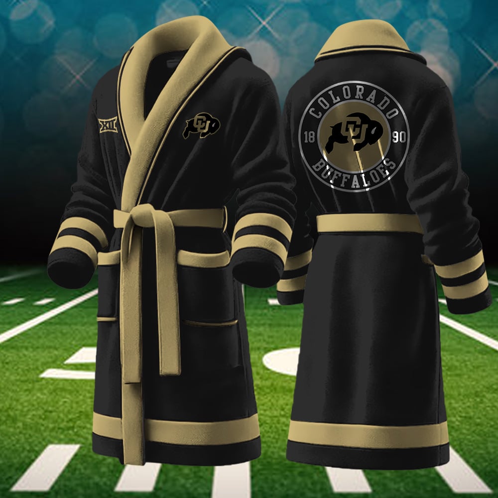 colorado buffaloes ncaa personalized fleece bathrobe bh7pu