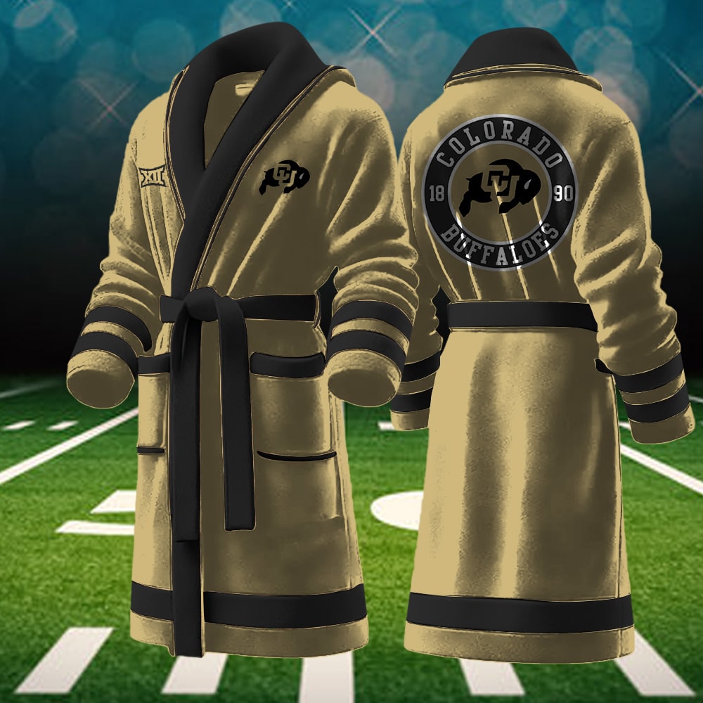 colorado buffaloes ncaa personalized fleece bathrobe gelwe