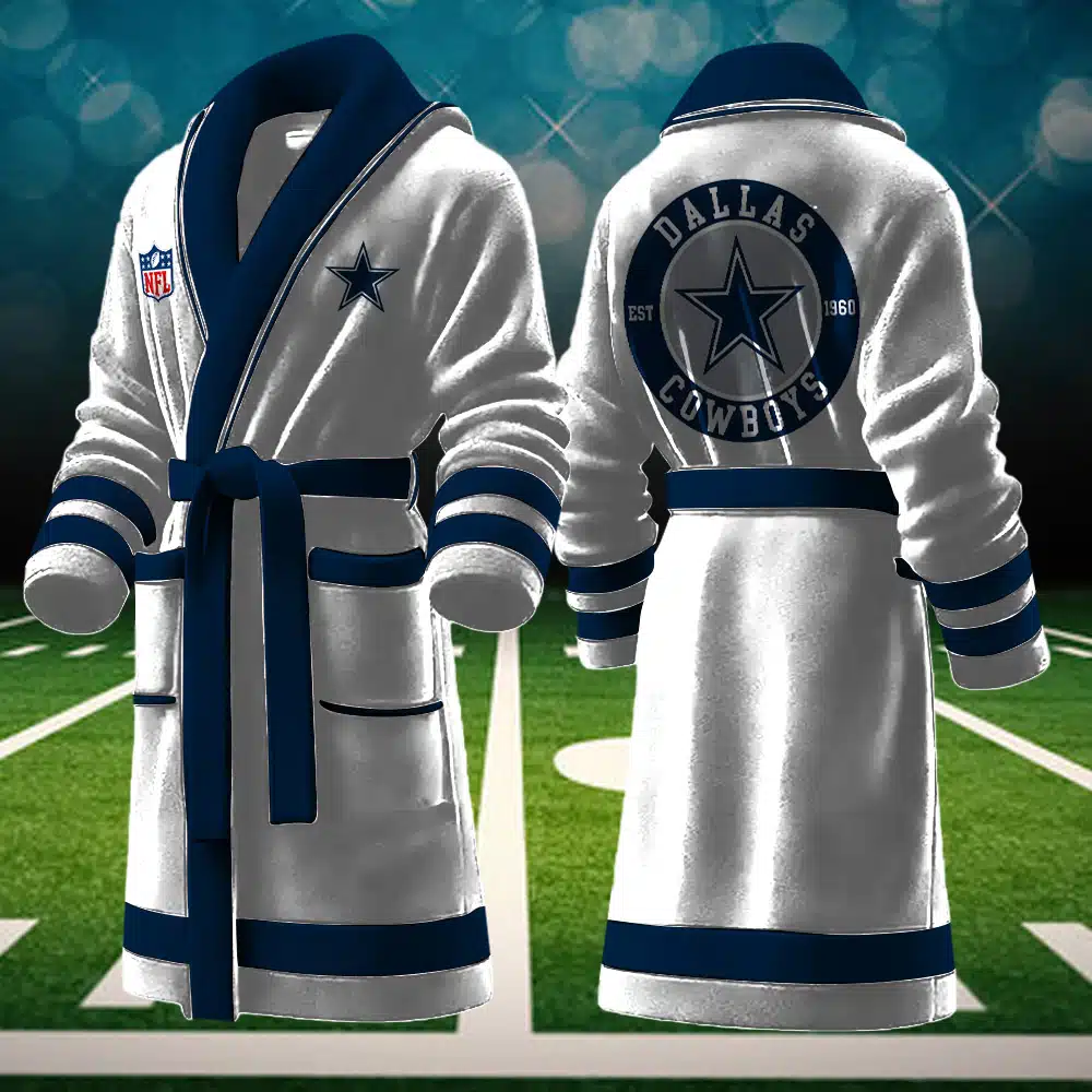 dallas cowboys nfl personalized fleece bathrobe 5tqjf