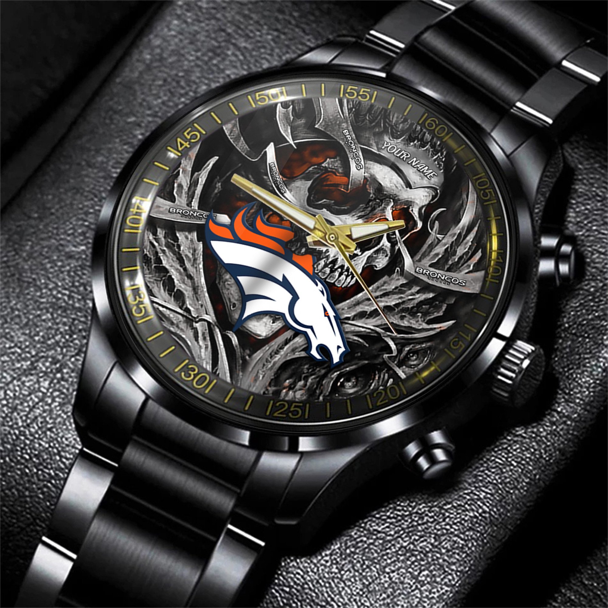 denver broncos nfl men hand watch personalized gift for fans 6k707