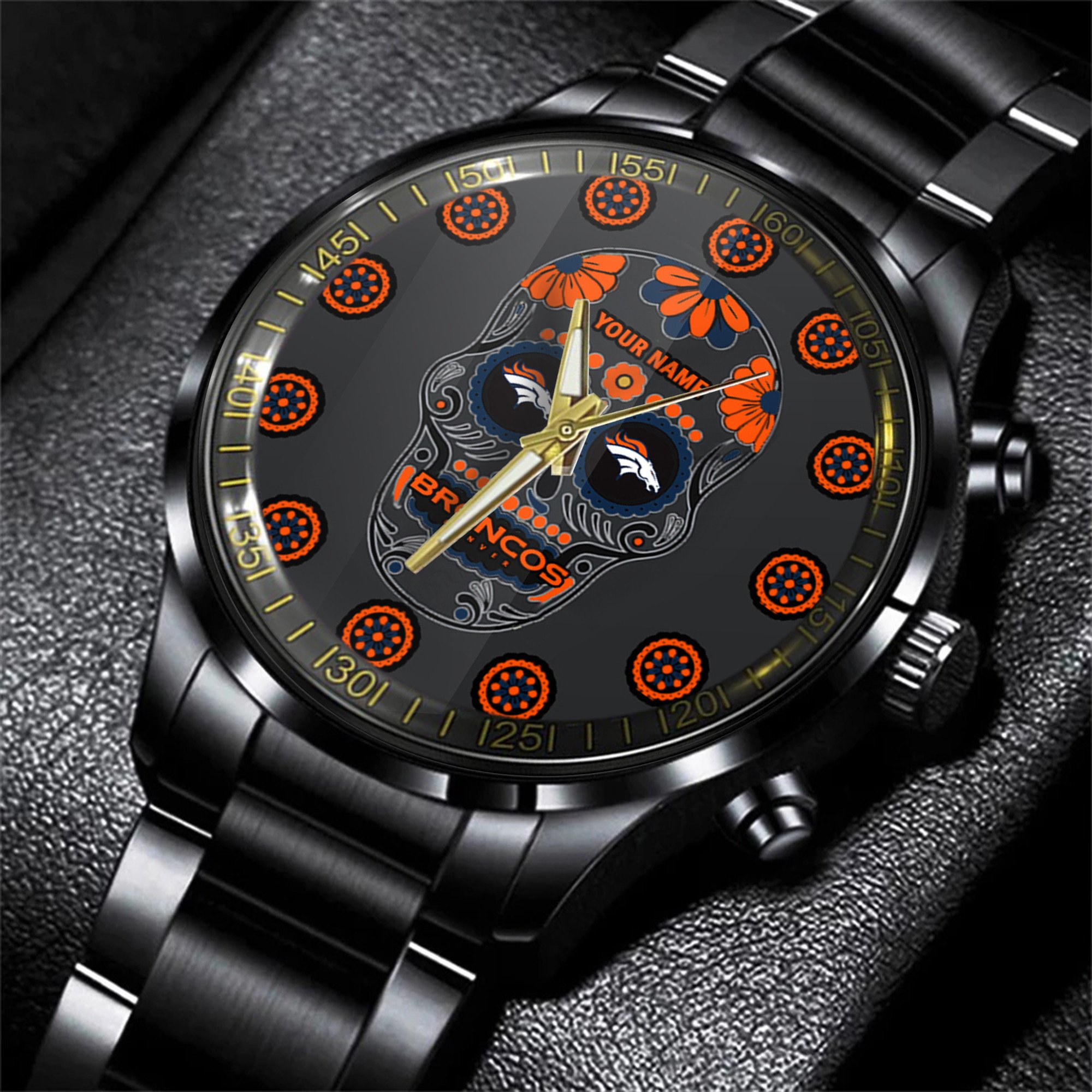 denver broncos nfl men hand watch personalized gift for fans nyo0e