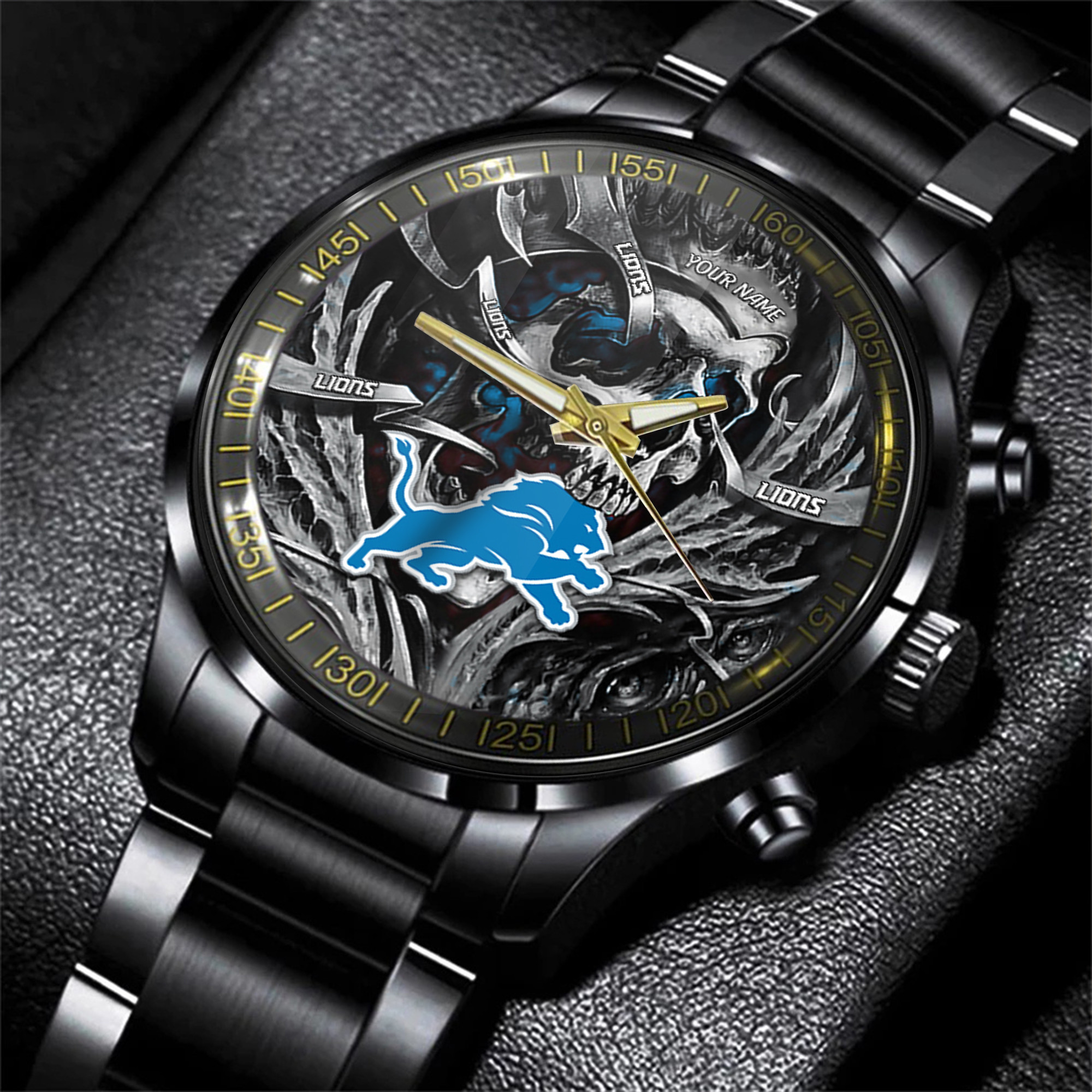 detroit lions nfl men hand watch personalized gift for fans drqzi