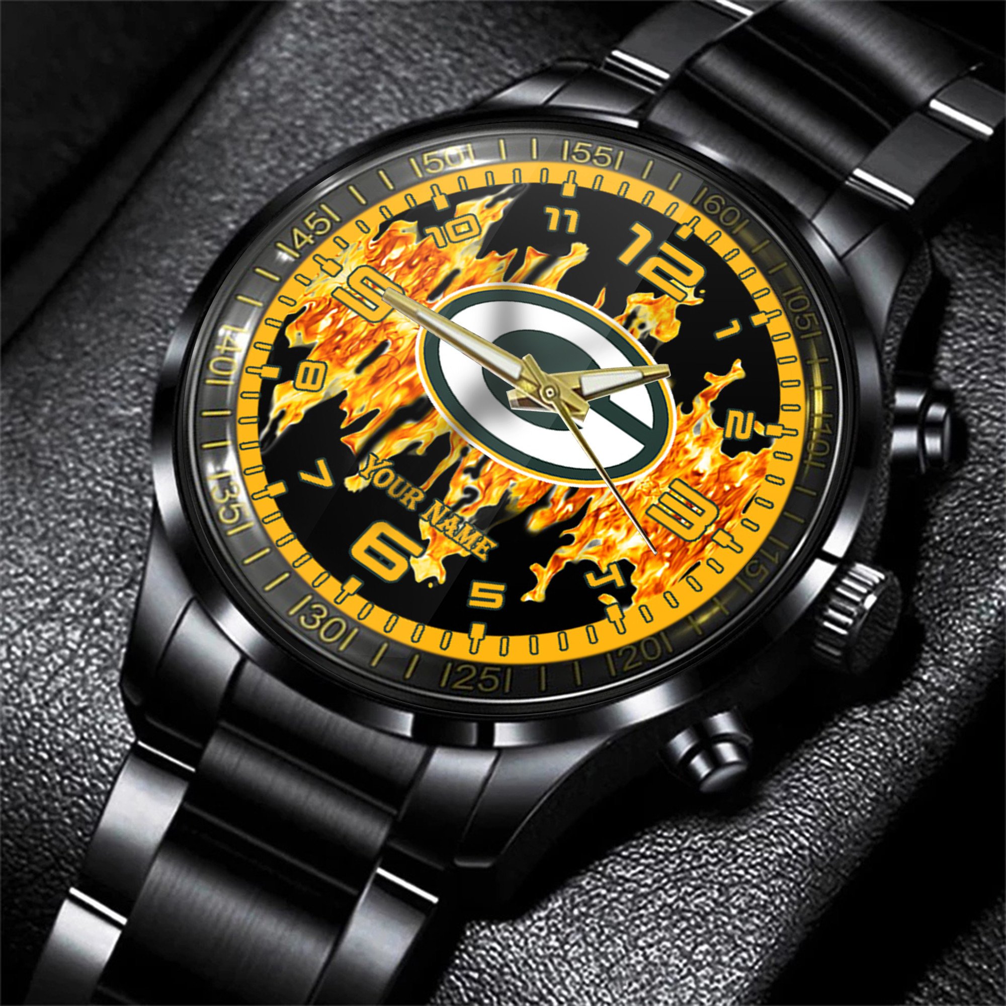 green bay packers nfl personalized 3d men hand watch gift for fans for father yniu9