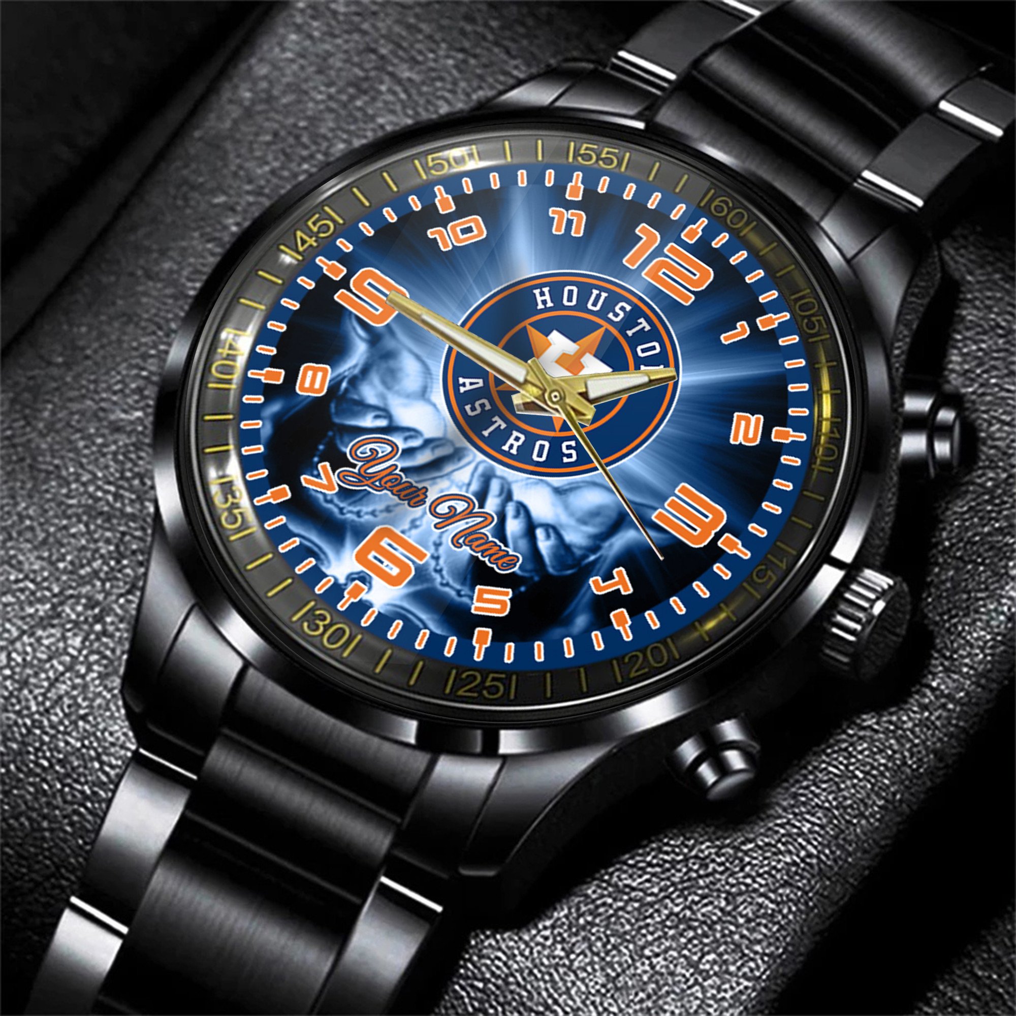 houston astros mlb personalized fashion 3d men hand watch gift for fans for father ajwbz