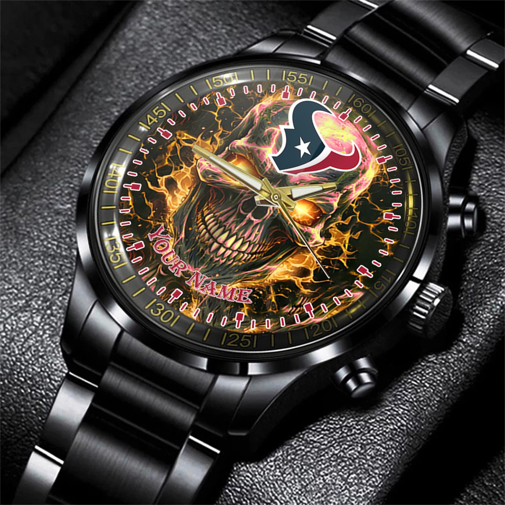 houston texans nfl men hand watch personalized gift for fans wkzhq