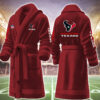 houston texans nfl personalized fleece bathrobe 9dqp8