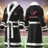 houston texans nfl personalized fleece bathrobe ee4mp