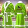 houston texans nfl personalized fleece bathrobe f3tzr