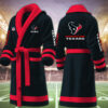 houston texans nfl personalized fleece bathrobe r8fxd