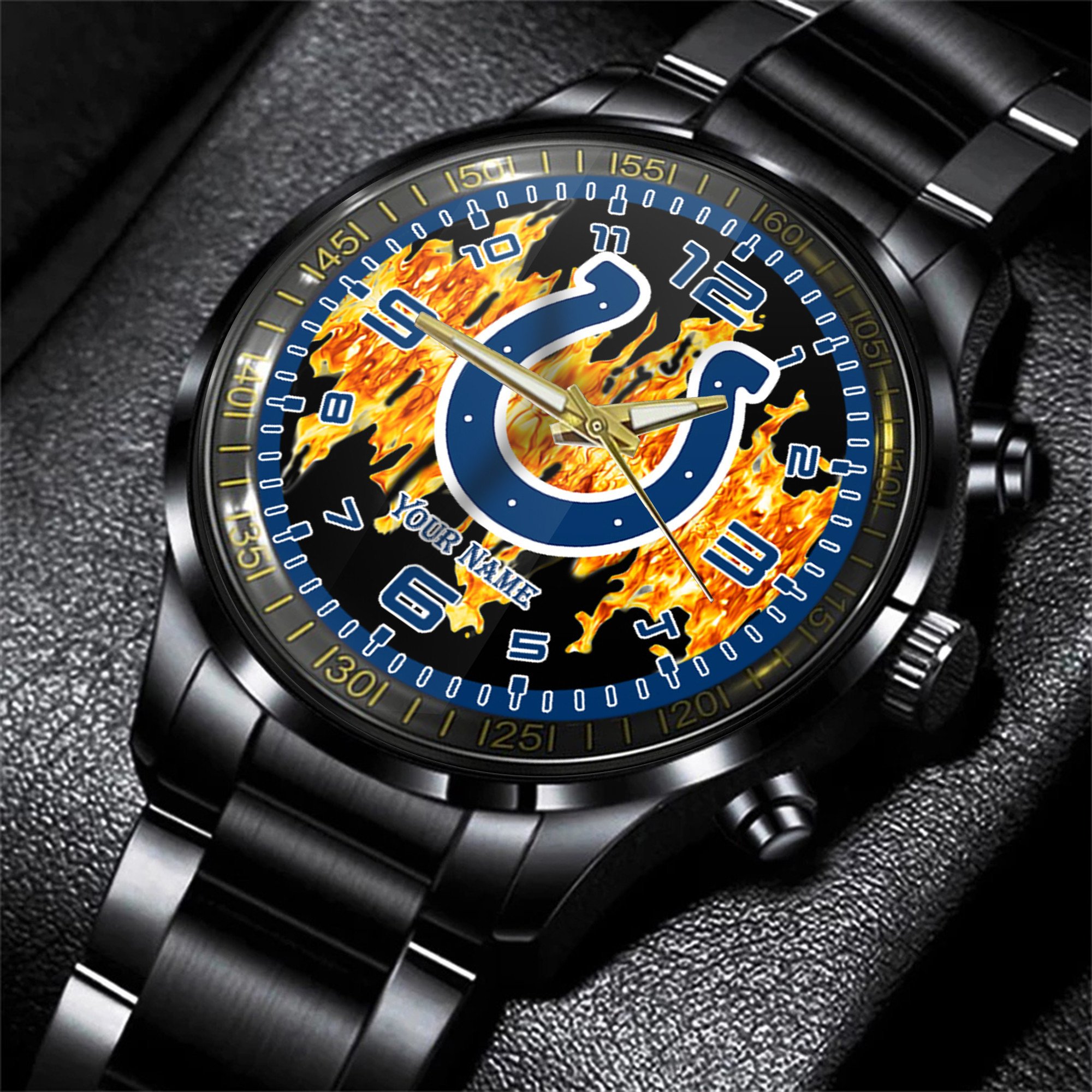 indianapolis colts nfl personalized 3d men hand watch gift for fans for father vcih8