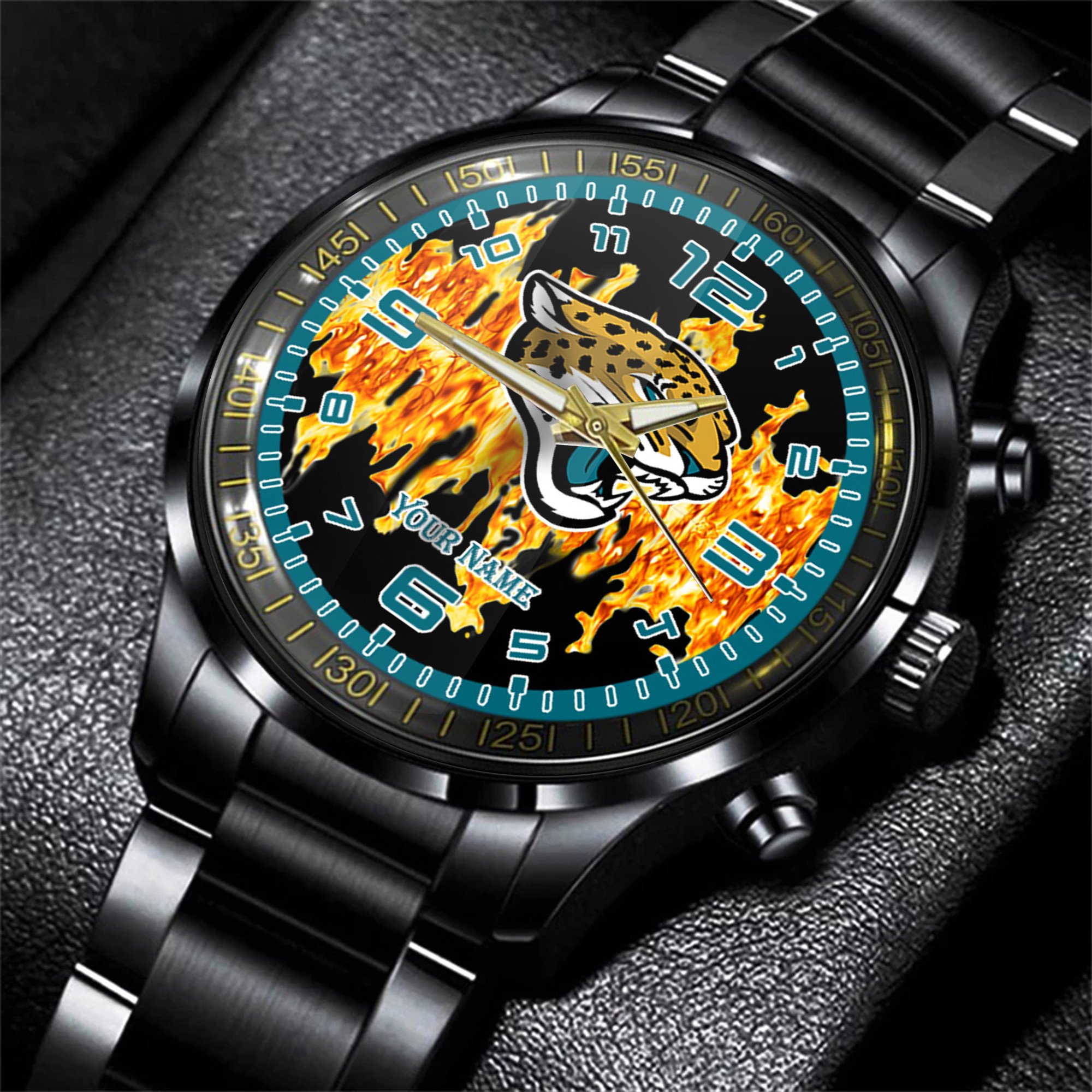 jacksonville jaguars nfl personalized 3d men hand watch gift for fans for father l3tqw