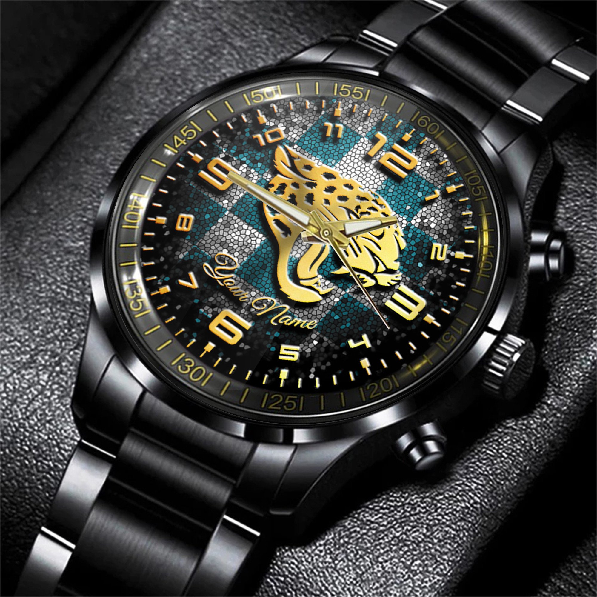 jacksonville jaguars nfl personalized 3d men hand watch gift for fans for father zdktu