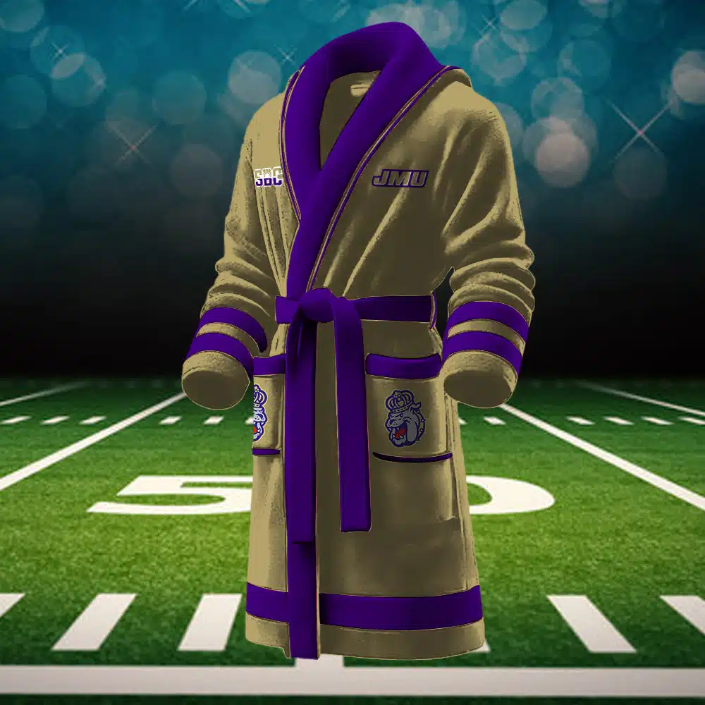 james madison dukes ncaa personalized fleece bathrobe ibveu