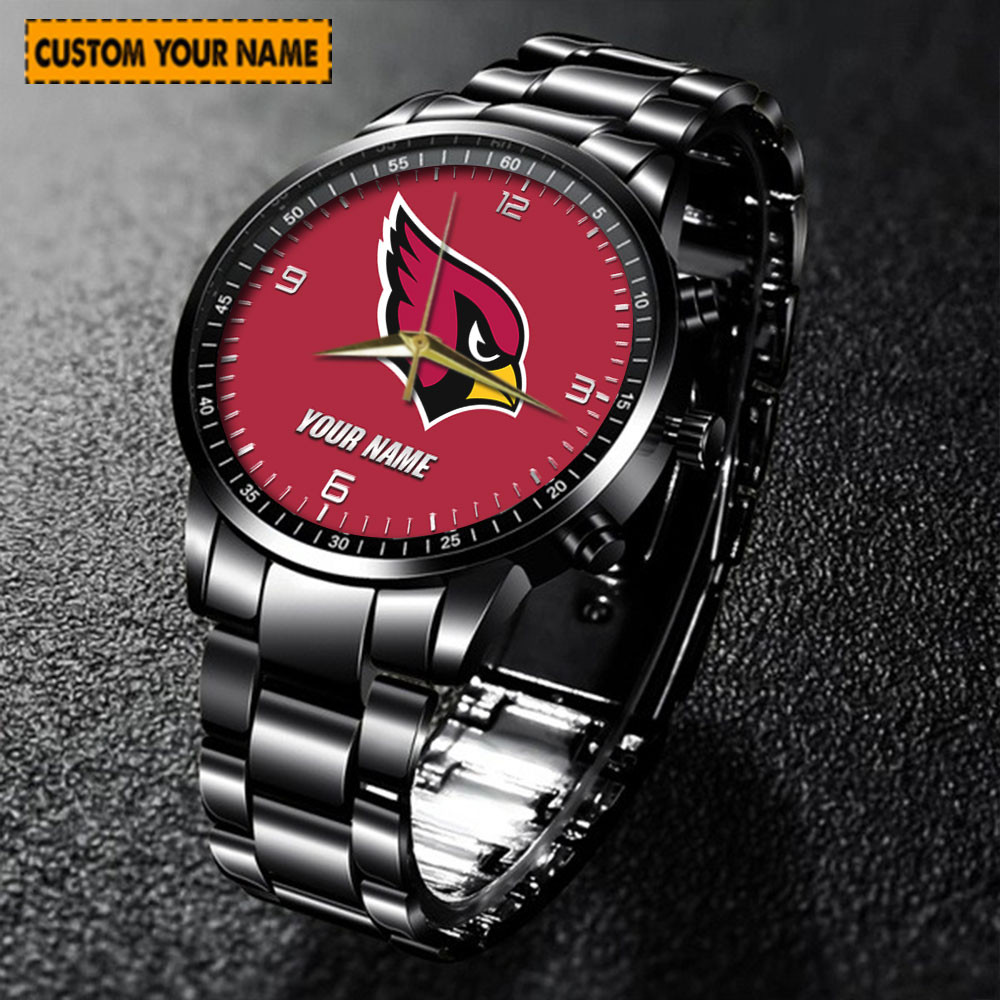 jwfancy arizona cardinals nfl new personalized hand watch for fan yyl5p