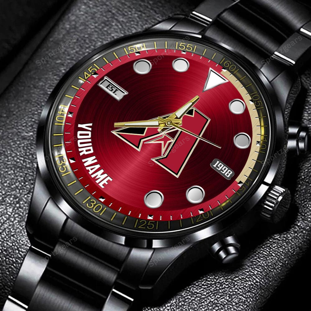 jwfancy arizona diamondbacks mlb personalized new black hand watch gift for fans hyr0i