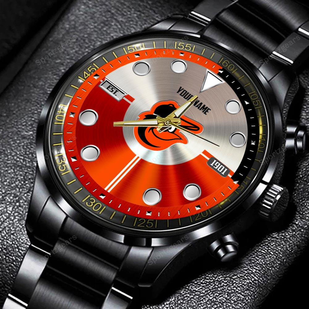 jwfancy baltimore orioles mlb personalized new black hand watch gift for fans 6dmg8