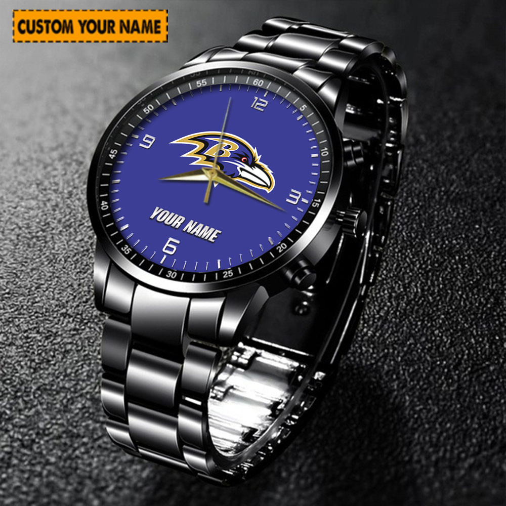 jwfancy baltimore ravens nfl new personalized hand watch for fan eg9jg