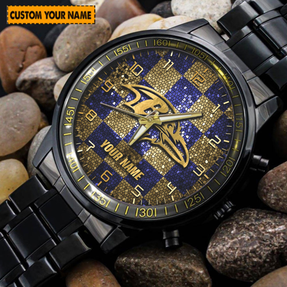 jwfancy baltimore ravens nfl new personalized hand watch for fan elktw