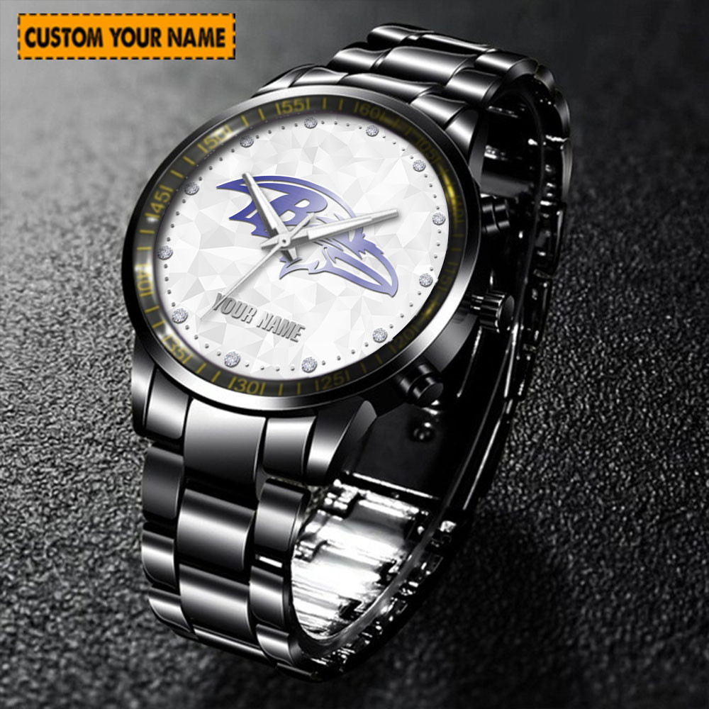 jwfancy baltimore ravens nfl new personalized hand watch for fan m6rwc