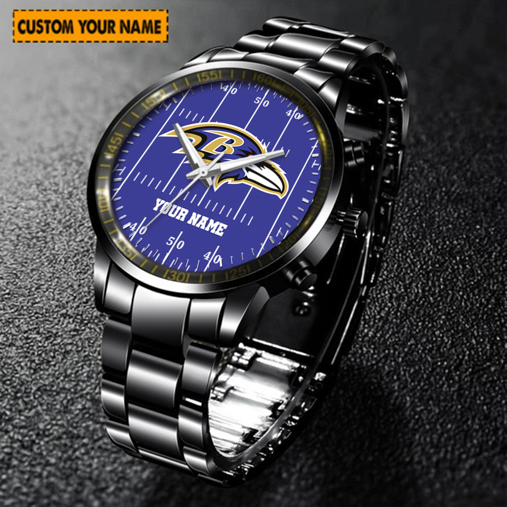 jwfancy baltimore ravens nfl new personalized hand watch for fan vnrcn