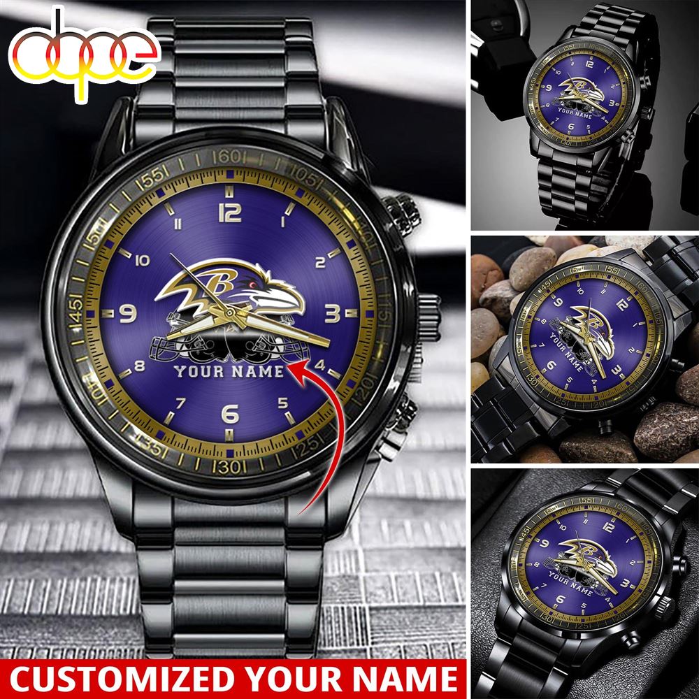 jwfancy baltimore ravens nfl personalized sport watch gift for fans for this season fntwo