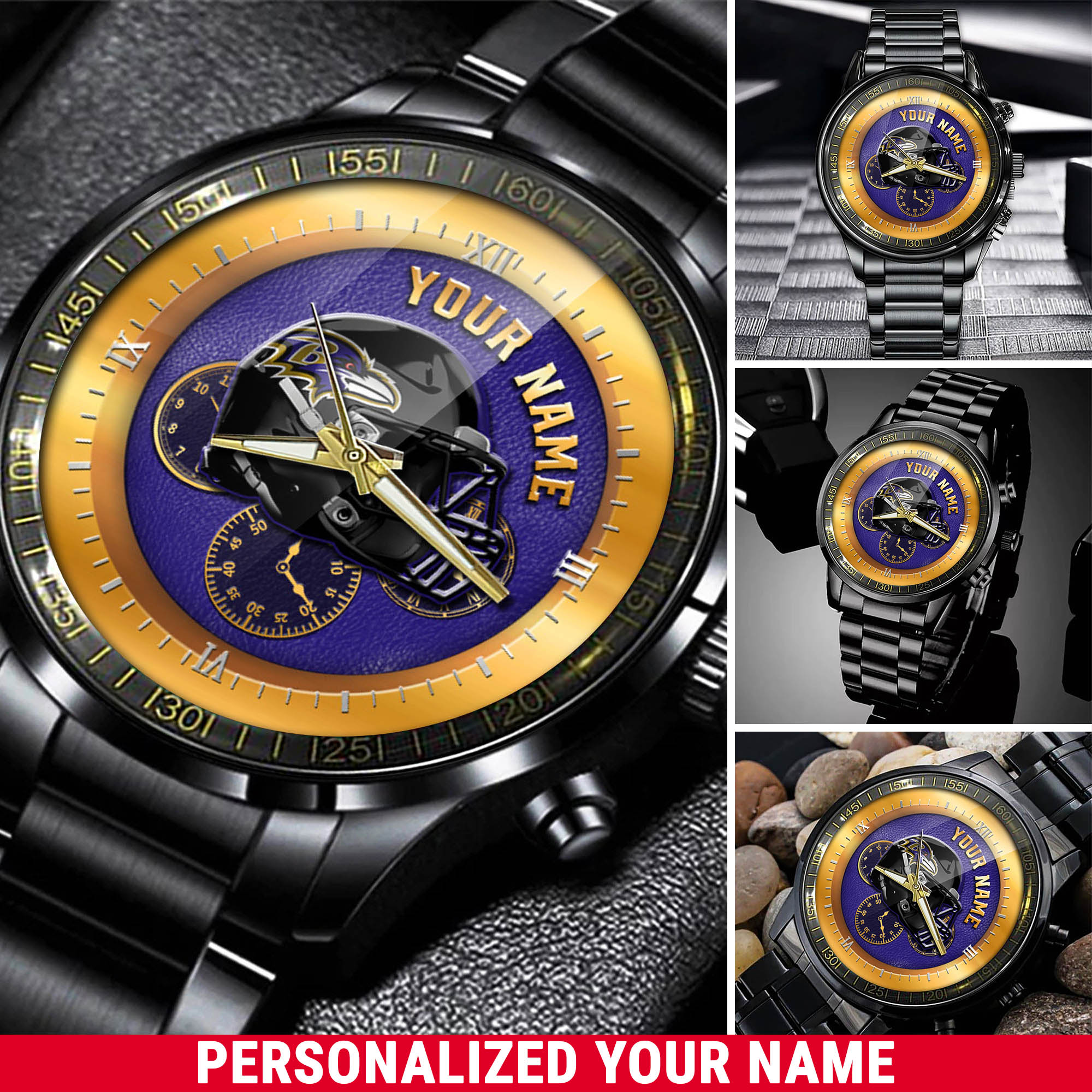 jwfancy baltimore ravens nfl personalized watch collection for fans fyact