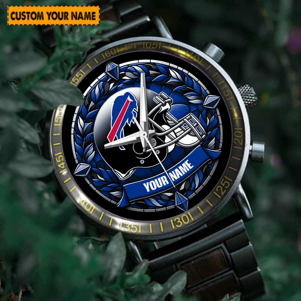 jwfancy buffalo bills nfl new personalized black hand watch for fan bavtb