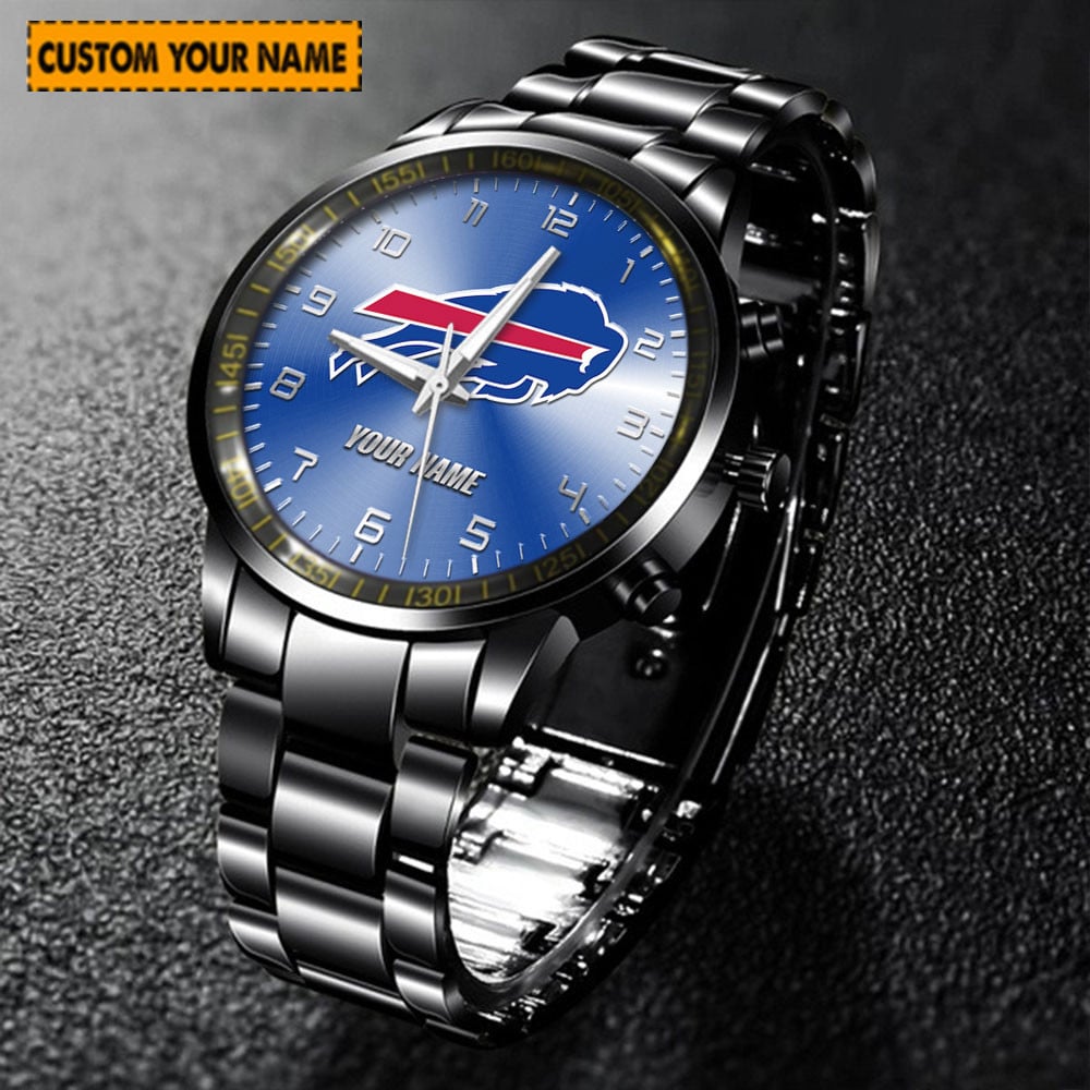 jwfancy buffalo bills nfl new personalized black hand watch for fan t4owa