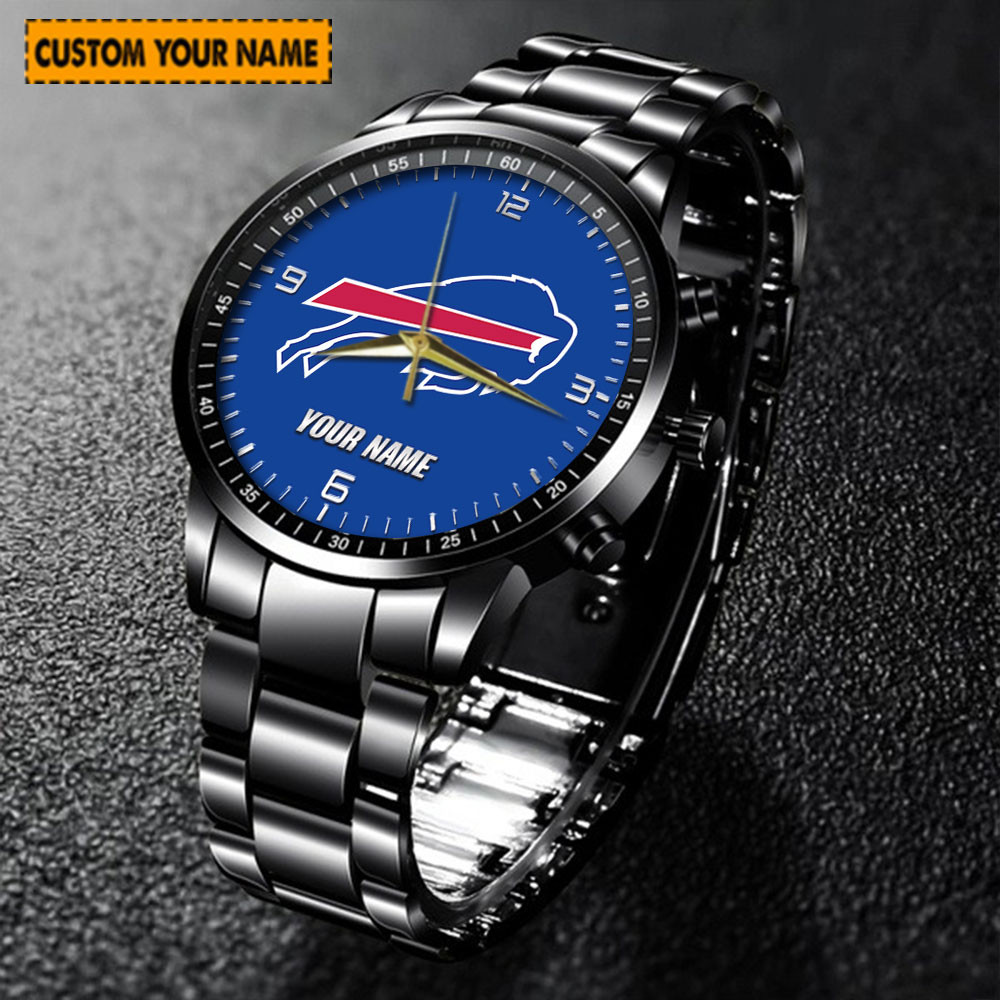 jwfancy buffalo bills nfl new personalized black hand watch for fan wp7kw