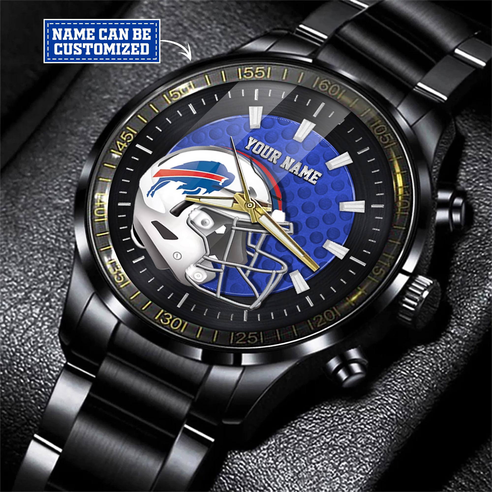 jwfancy buffalo bills nfl personalized black hand watch gift for fans dqkfu