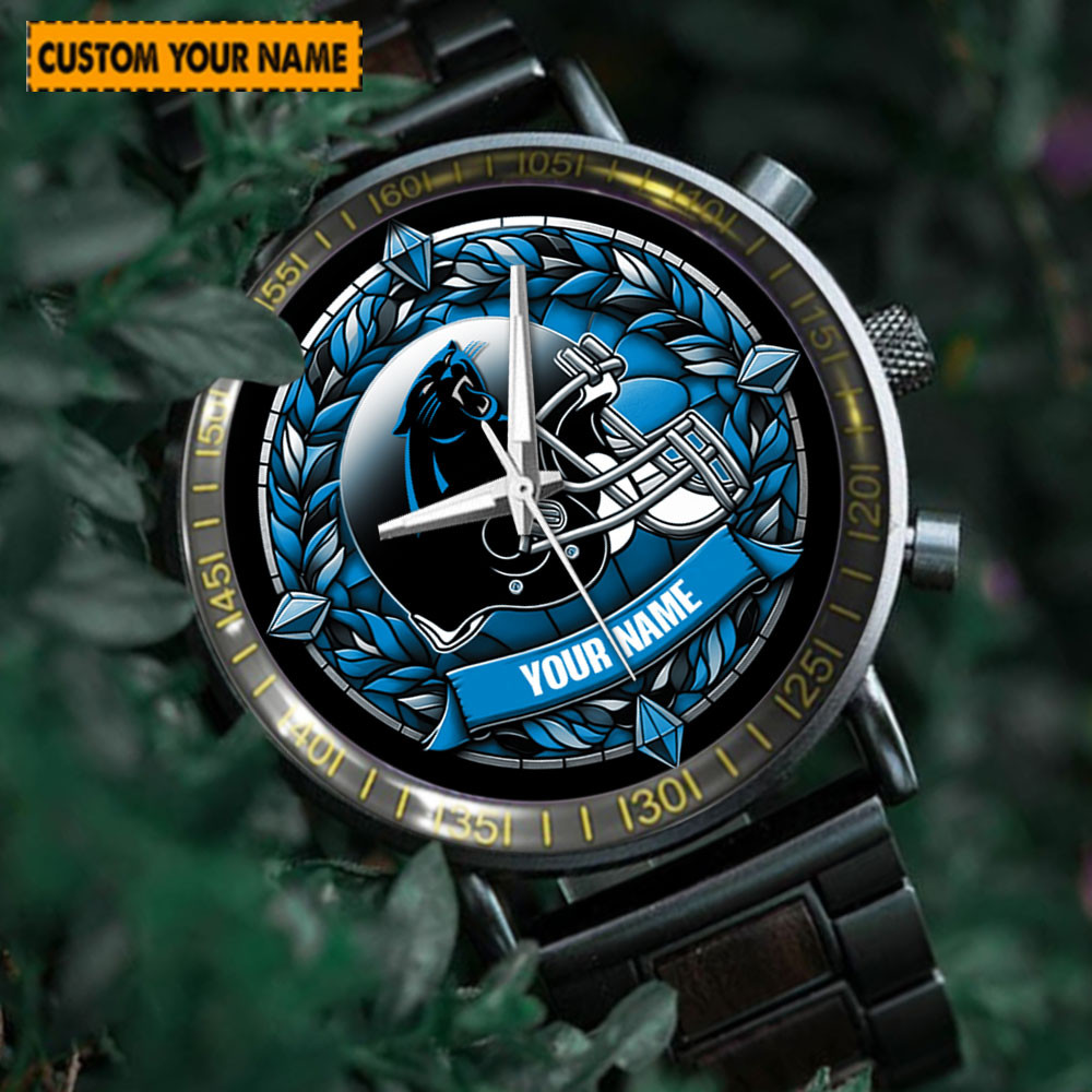 jwfancy carolina panthers nfl new personalized hand watch for fan gsfya