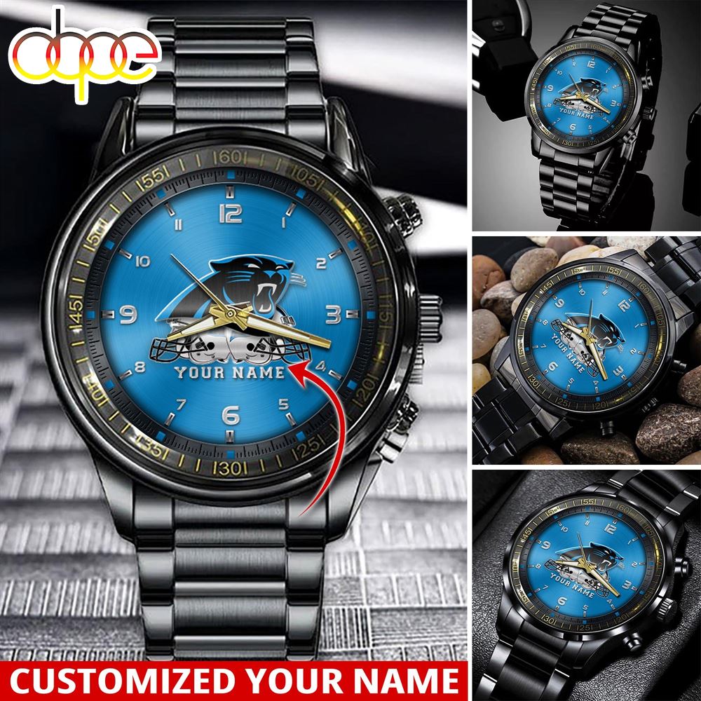 jwfancy carolina panthers nfl personalized sport watch gift for fans for this season 2et8q