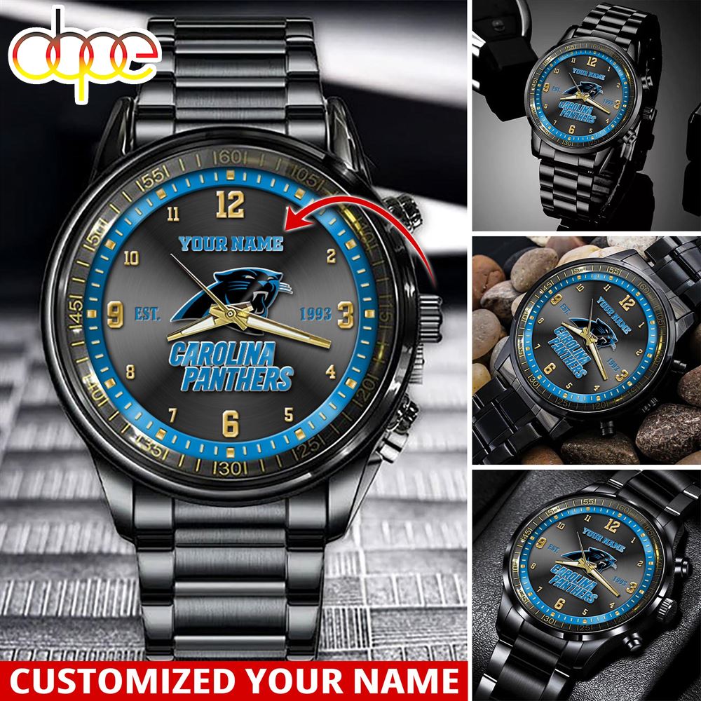 jwfancy carolina panthers nfl personalized sport watch gift for fans for this season 33ezf