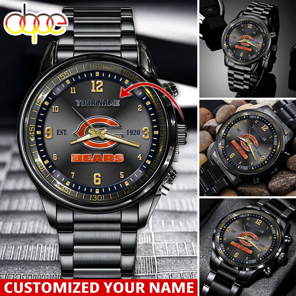 jwfancy chicago bears nfl personalized sport watch gift for fans for this season q1n9g