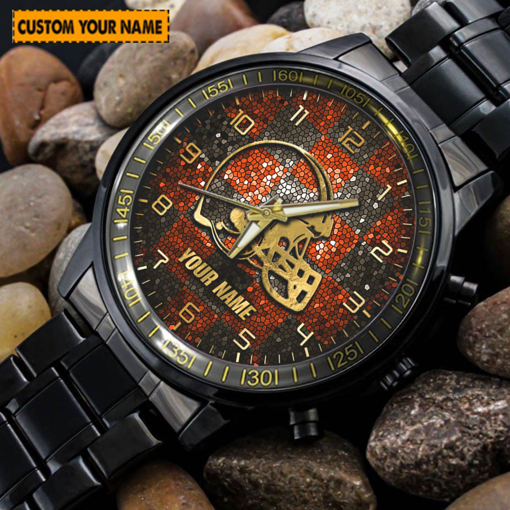 jwfancy cleveland browns nfl new personalized hand watch for fan nwklc