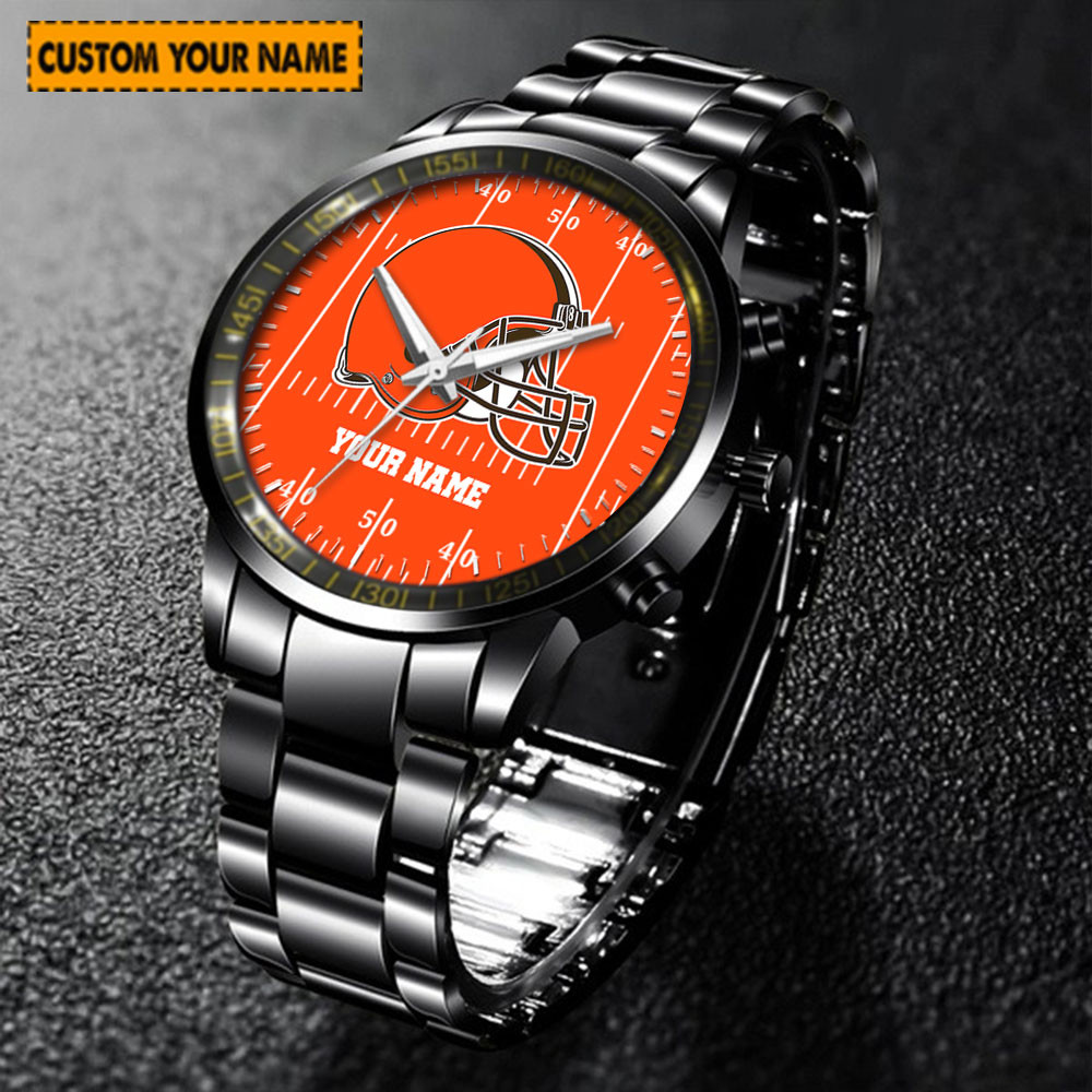 jwfancy cleveland browns nfl new personalized hand watch for fan rhiue