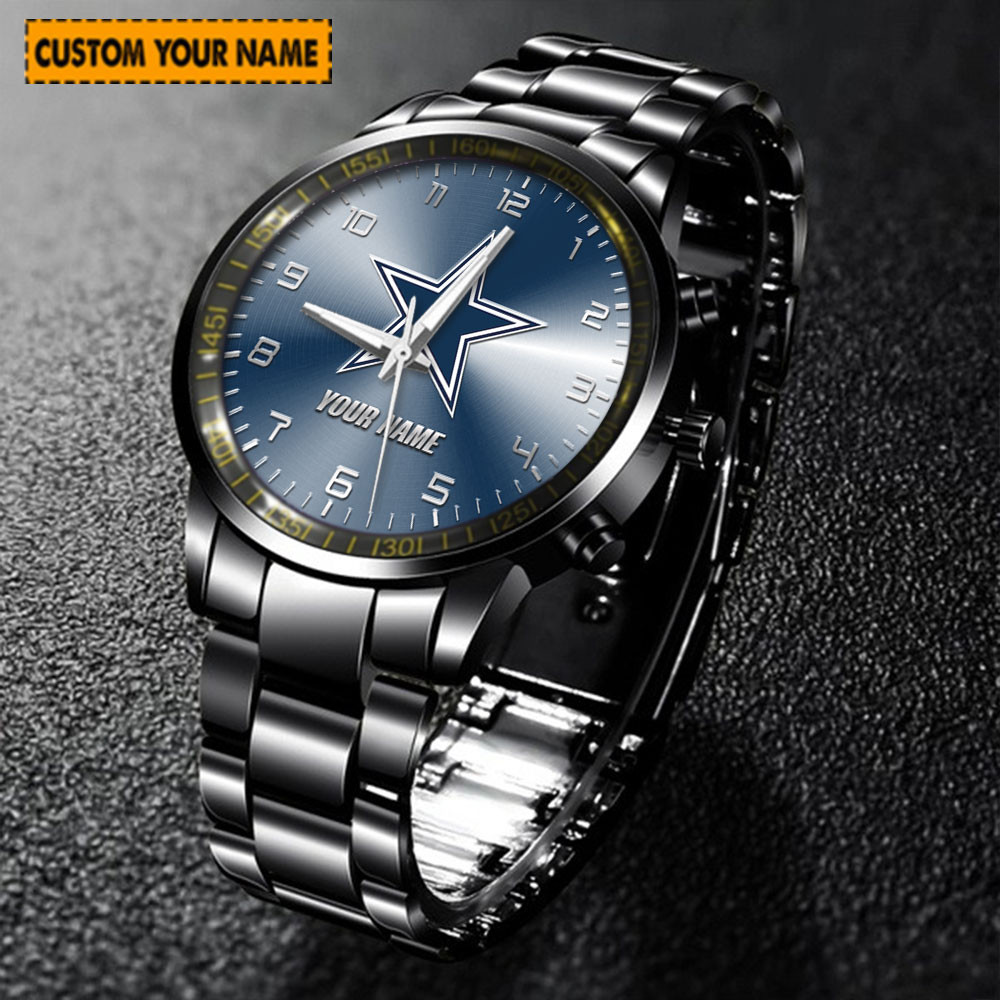 jwfancy dallas cowboys nfl new personalized black hand watch for fan mx3ol